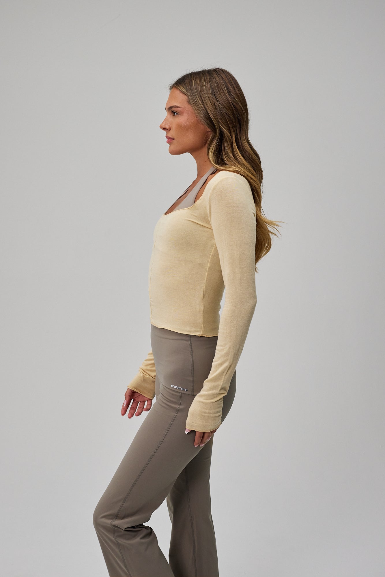 Ballet Long Sleeve Blouse - Beige