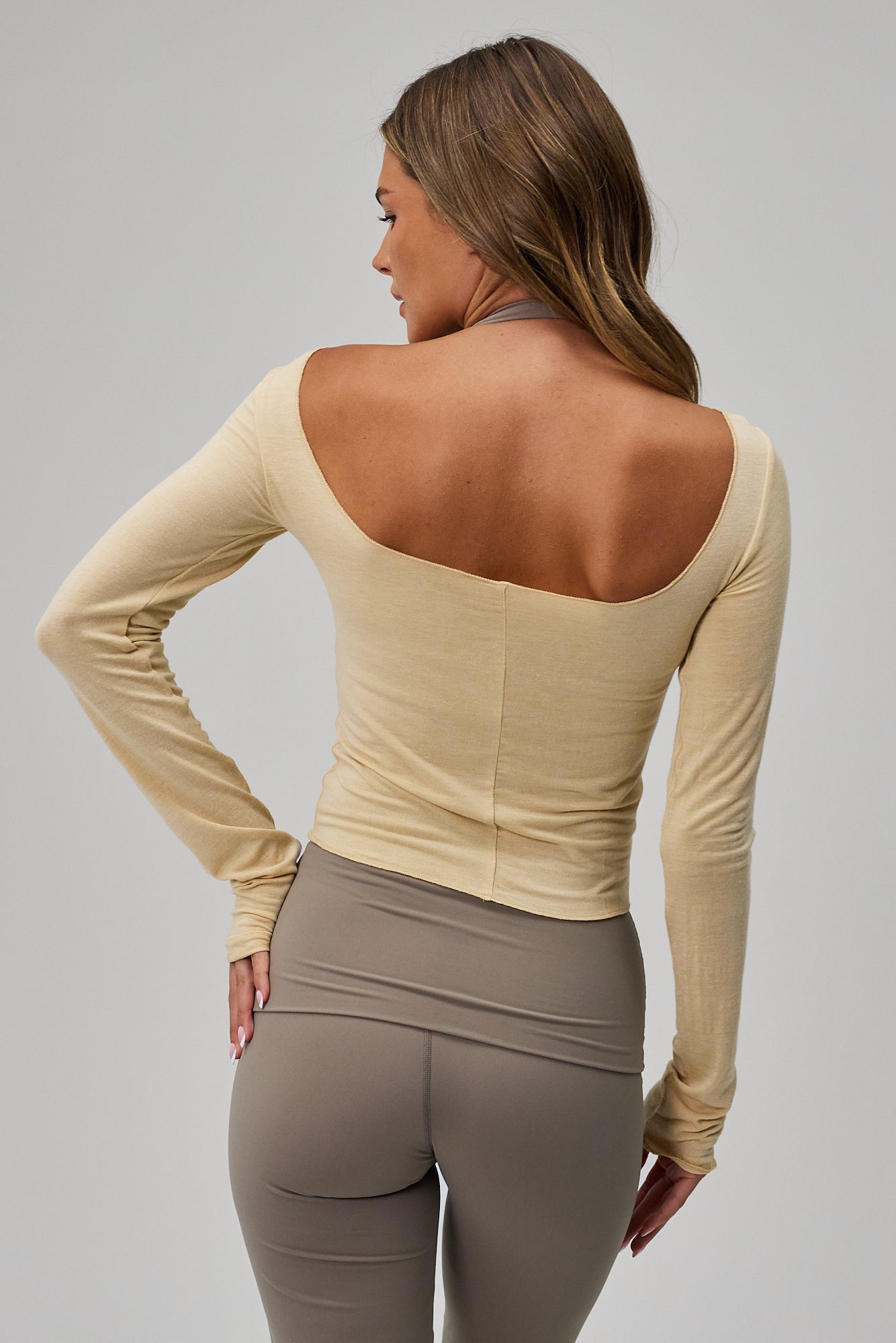 Ballet Long Sleeve Blouse - Beige