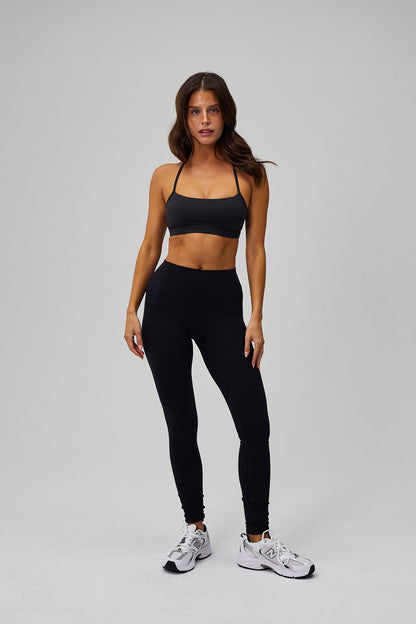 Luna Scrunch Tights - Black