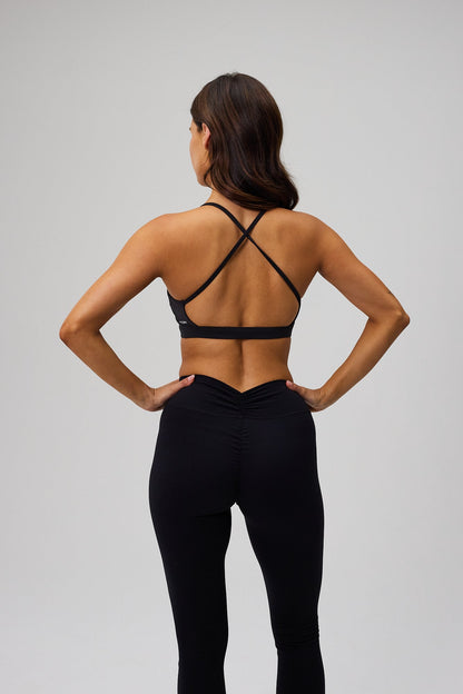 Luna Scrunch Tights - Black