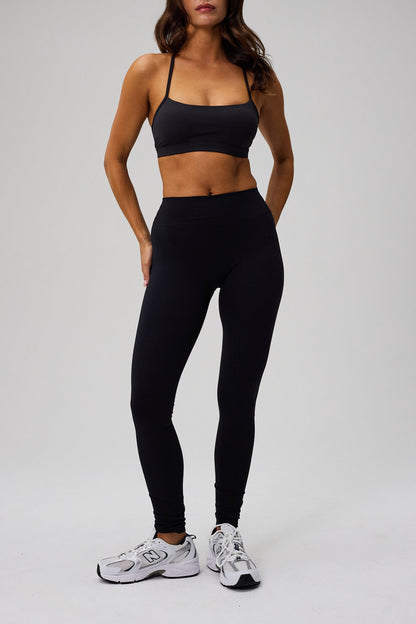 Luna Scrunch Tights - Black