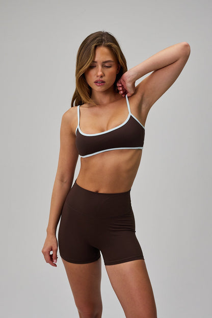 Mini Sculpt Scrunch Shorts - Pecan Brown