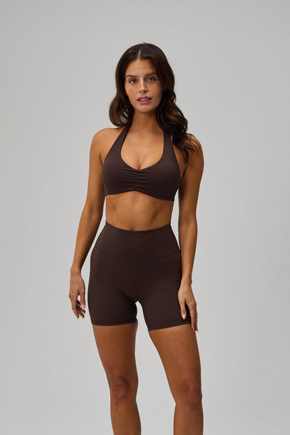 Sculpt Scrunch Shorts - Pecan Brown