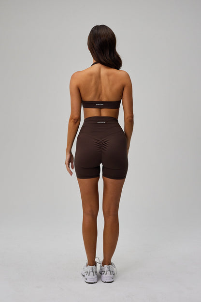 Sculpt Scrunch Shorts - Pecan Brown