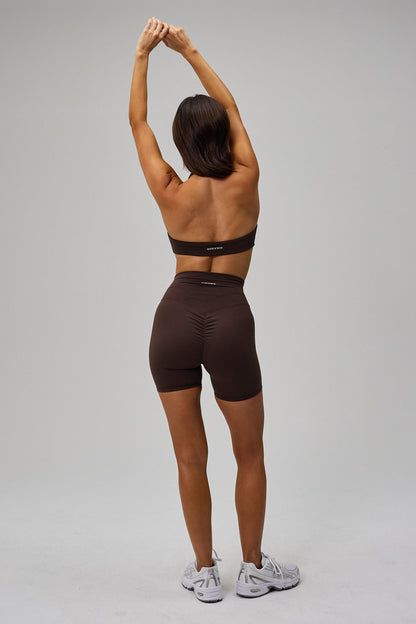 Sculpt Scrunch Shorts - Pecan Brown