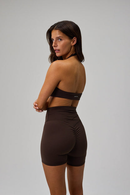 Sculpt Scrunch Shorts - Pecan Brown