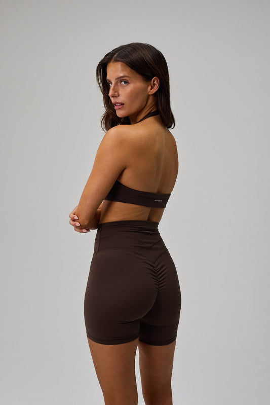 Sculpt Scrunch Shorts - Pecan Brown