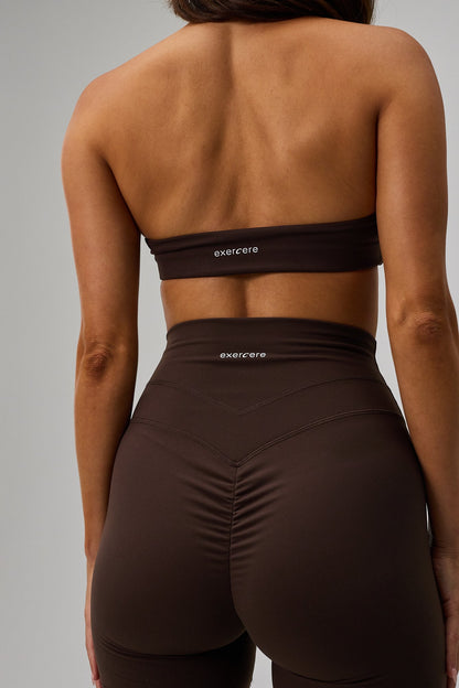 Sculpt Scrunch Shorts - Pecan Brown