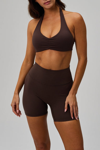 Sculpt Scrunch Shorts - Pecan Brown