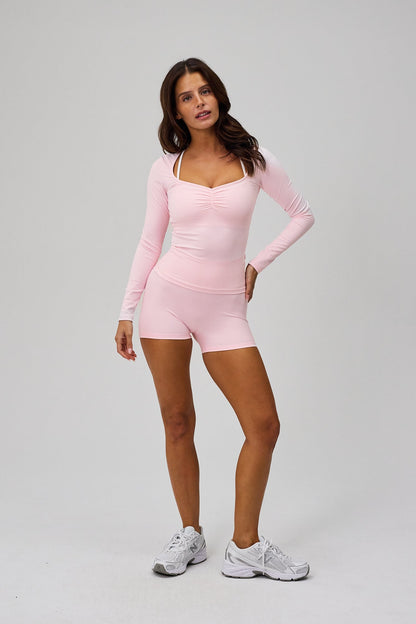 Mini Sculpt Scrunch Shorts - Soft Pink