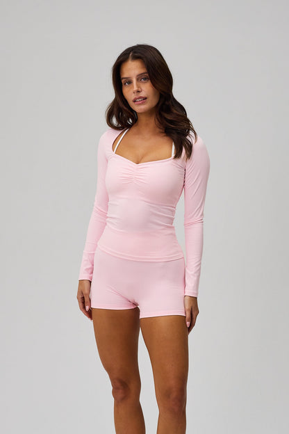 Mini Sculpt Scrunch Shorts - Soft Pink