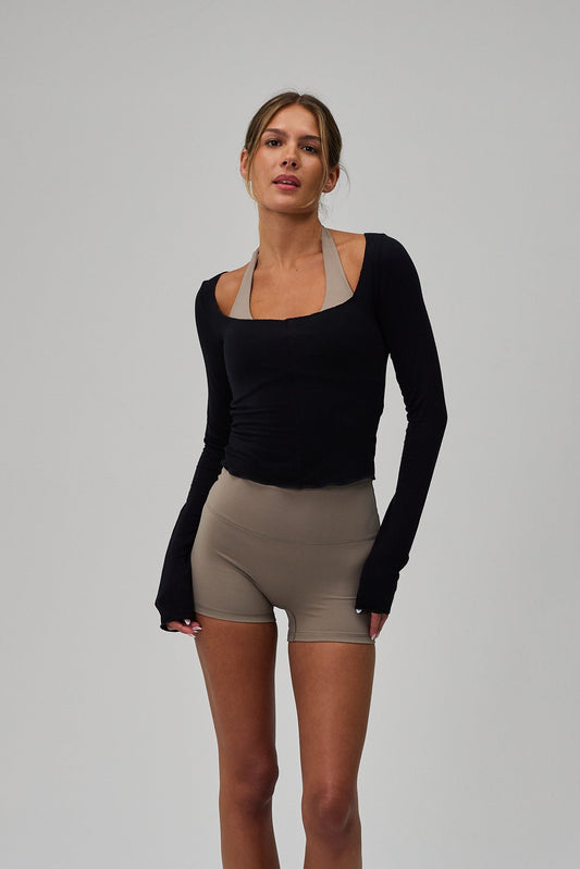 Ballet Long Sleeve Blouse - Black