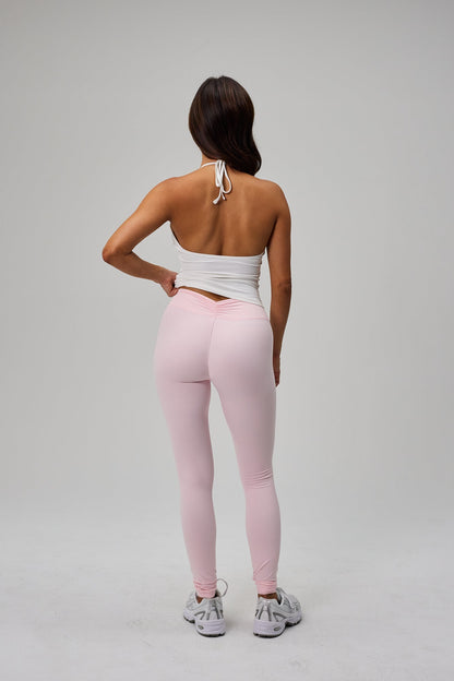 Luna Scrunch Tights - Soft Pink