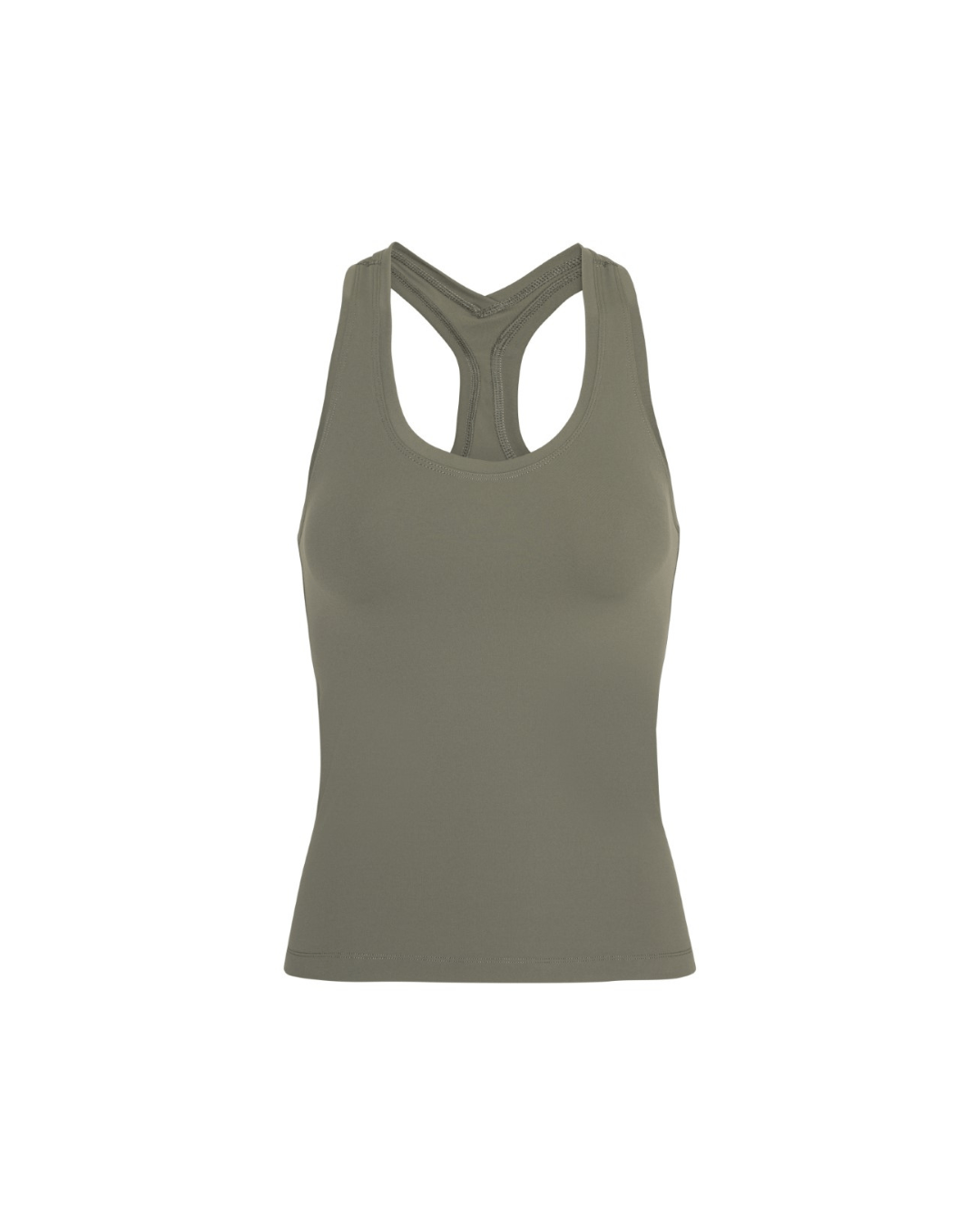 Neaty Racer Tank Top - Olive Green