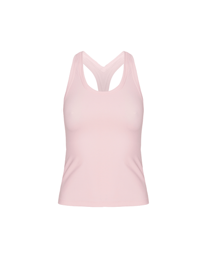 Neaty Racer Tank Top - Soft Pink