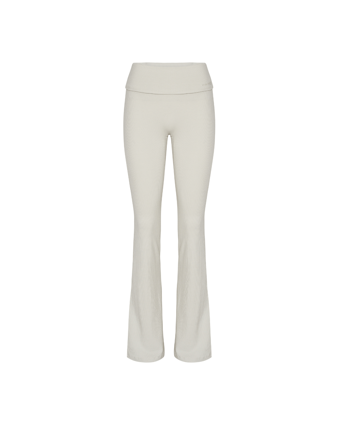 Rib Fold Over Pants - Vanilla